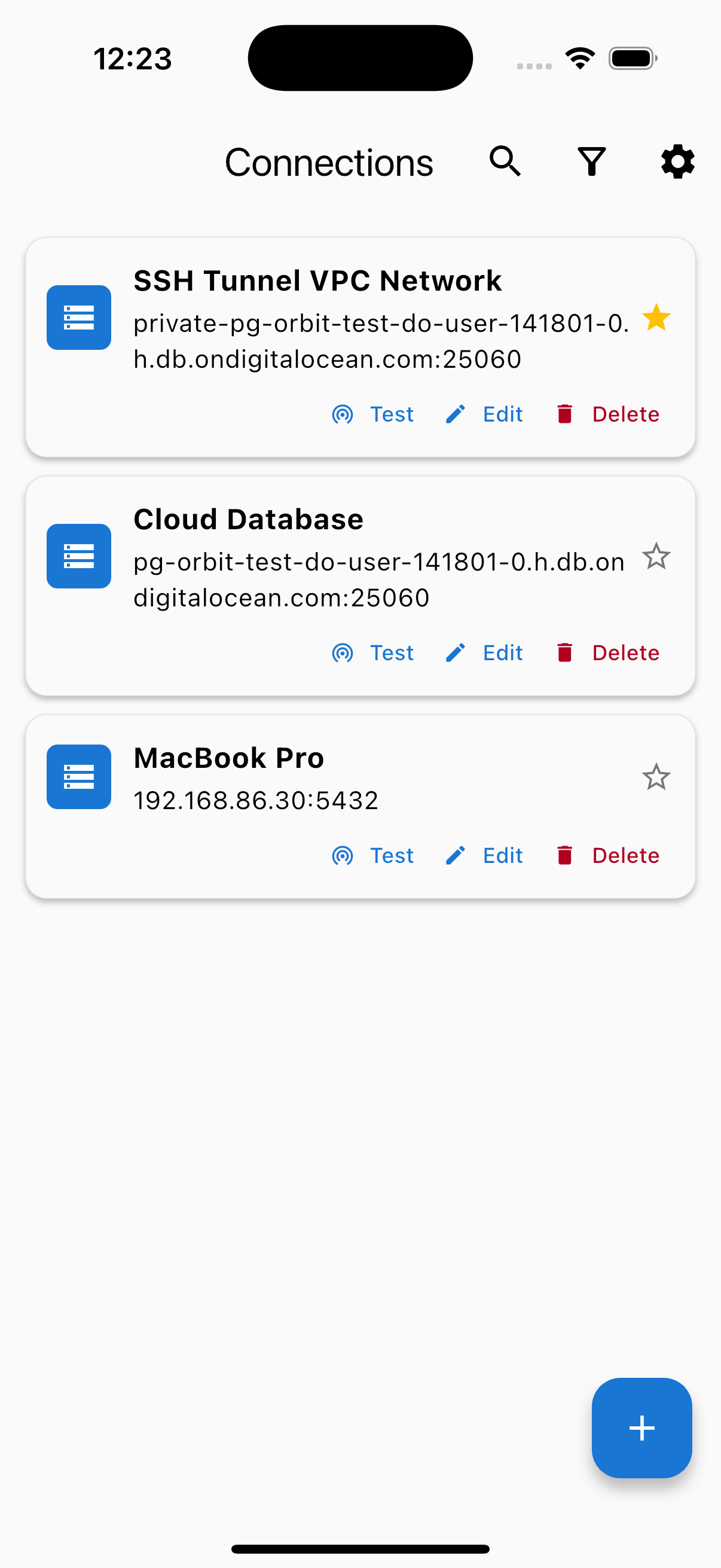 Connection management on iPhone